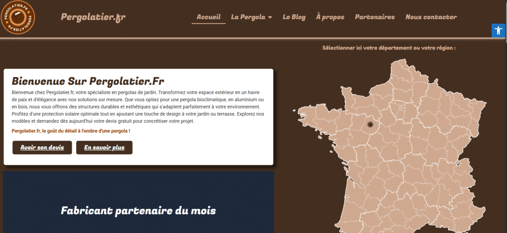 page accueil pergolatier