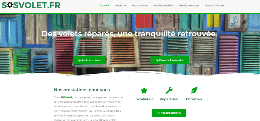 page accueil sosvolet.fr